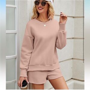 Calvin Klein Sweatshirt & Matching Shorts Ultra Lounge/Sleep Set